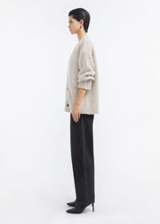 Boyfriend Cardigan in Cashmere  - Arctic - CO Collections